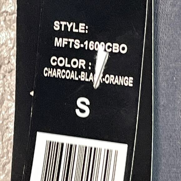 WICKED STITCH French Terry  Side striped mens short Grey, Orange Small - Picture 5 of 9